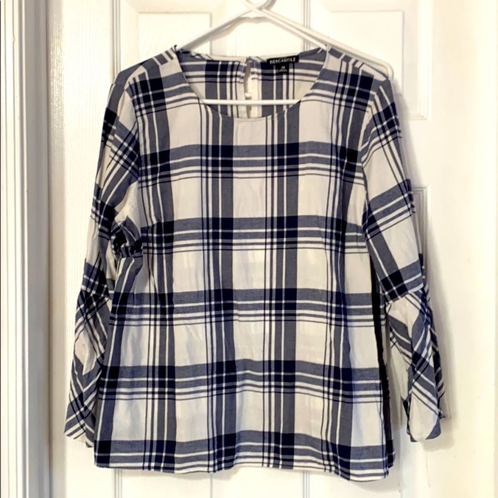JCrew bell sleeve top